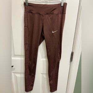 Nike brown Dri-FIT lined Leggings